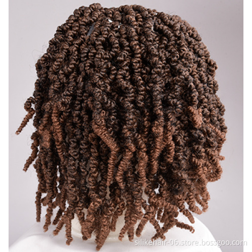 10inches Spring Twist Pre Stretched Ombre Crochet Braids Fluffy Passion Twist Braiding Hair Synthetic Hair Extensions